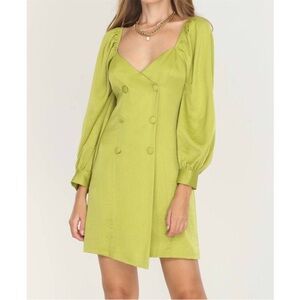 🌻Adelyn Rae Tailored Work or Cocktail Dress in Lime Green/Agave Size XS